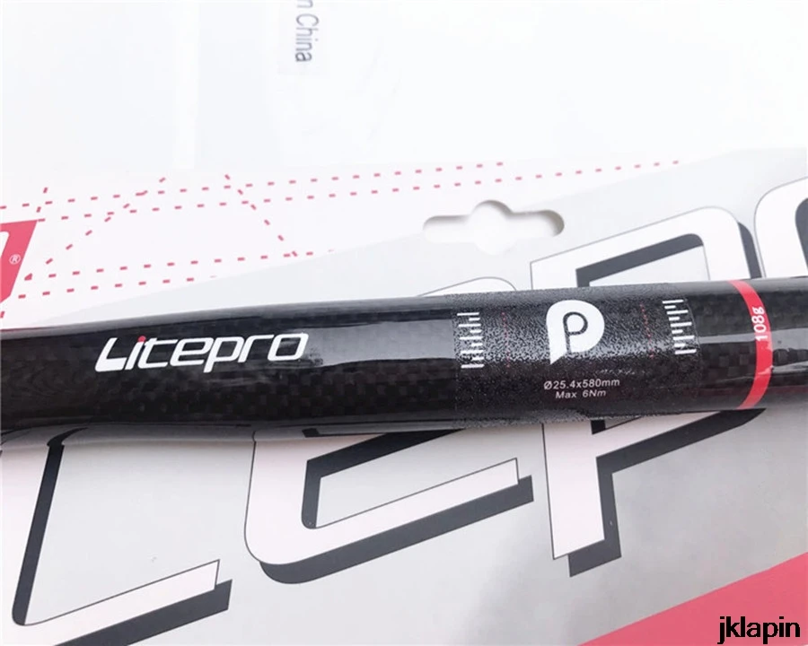 Litepro BMX велосипед руль из углеродного волокна для один-образный LP углерода Pro 25,4*580 мм велосипедный вынос руля рукоятка прямо по горизонтали