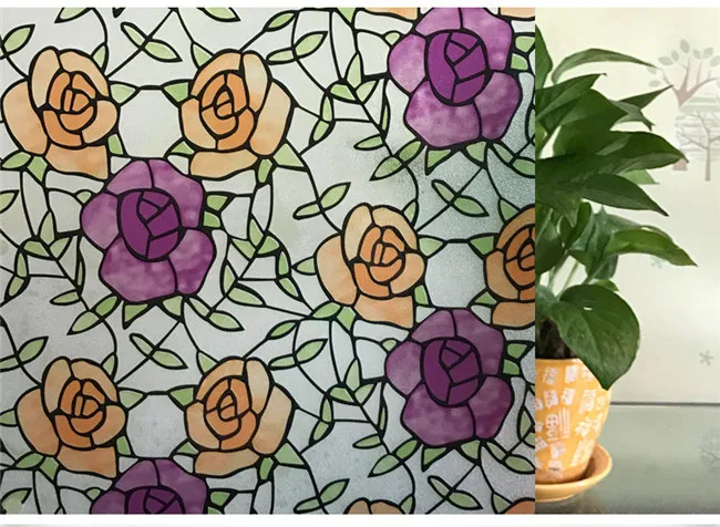 wide45cm long100cm 45X100 см витражная плёнка на стекла, окна, статическая прилипающая матовая самоклеющаяся оконная Стикеры солнцезащитный крем Ванная комната CW17 - Цвет: wide45cm long100cm