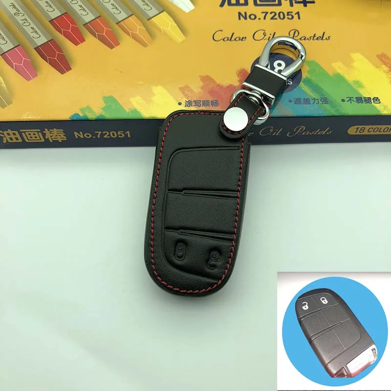 Кожаный чехол для ключей Fiat/Для Jeep Cherokee Compass Patriot Dodge Journey Chrysler 300C автомобильный