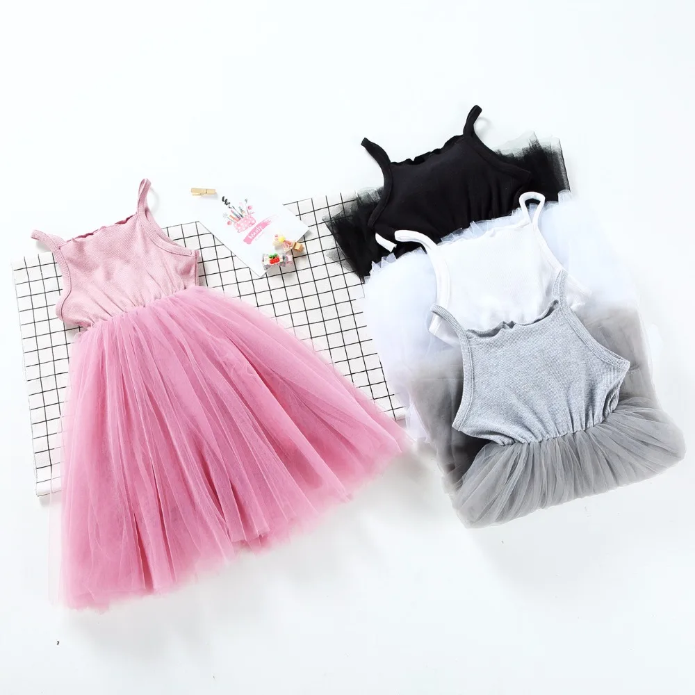 2018 Stripped Puffy TUTU Dress Sweet Summer Sleeveless princess dress for girl kids elegant Holiday wedding | Детская одежда и