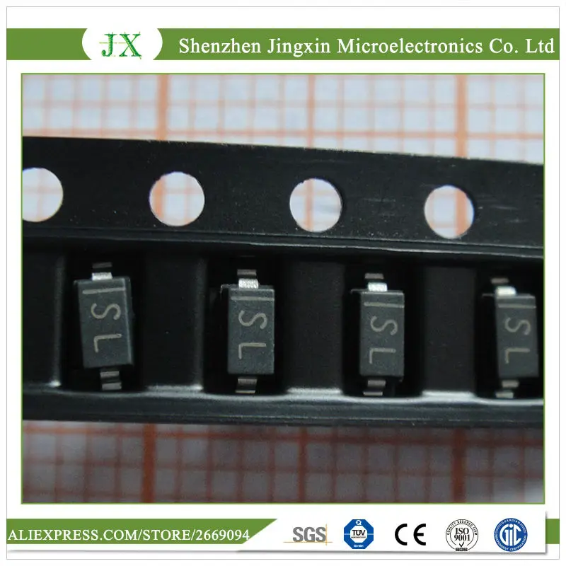 1000 шт. B5819W 1N5819W SOD-123 маркировочный SL Шоттки Барьерный Диод 40 в 1A SMD IN5819W SOD123 |