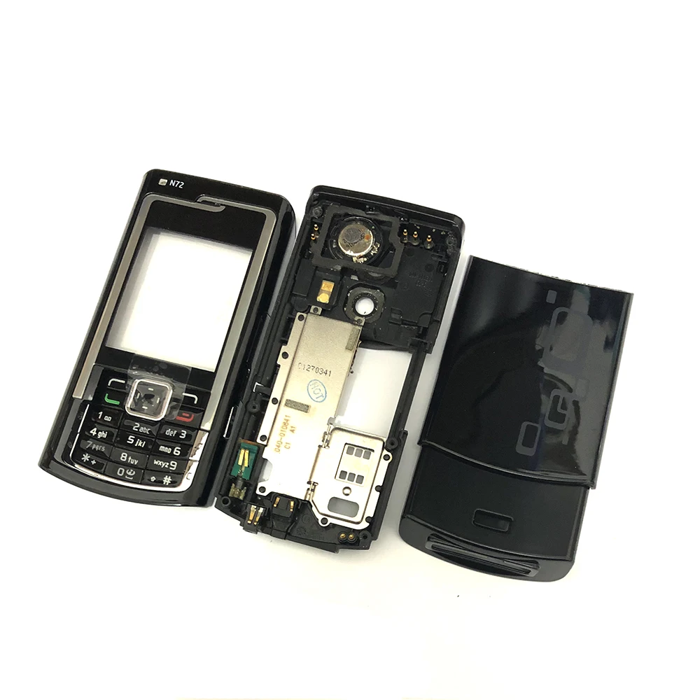 Для Nokia N72 Корпус Передняя Лицевая панель рамка крышка чехол+ задняя крышка/крышка батарейного отсека+ клавиатура