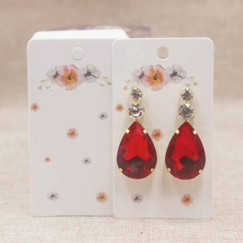 200 шт/1 лот модный стиль ювелирных изделий дисплей бумажные карты цветок розы