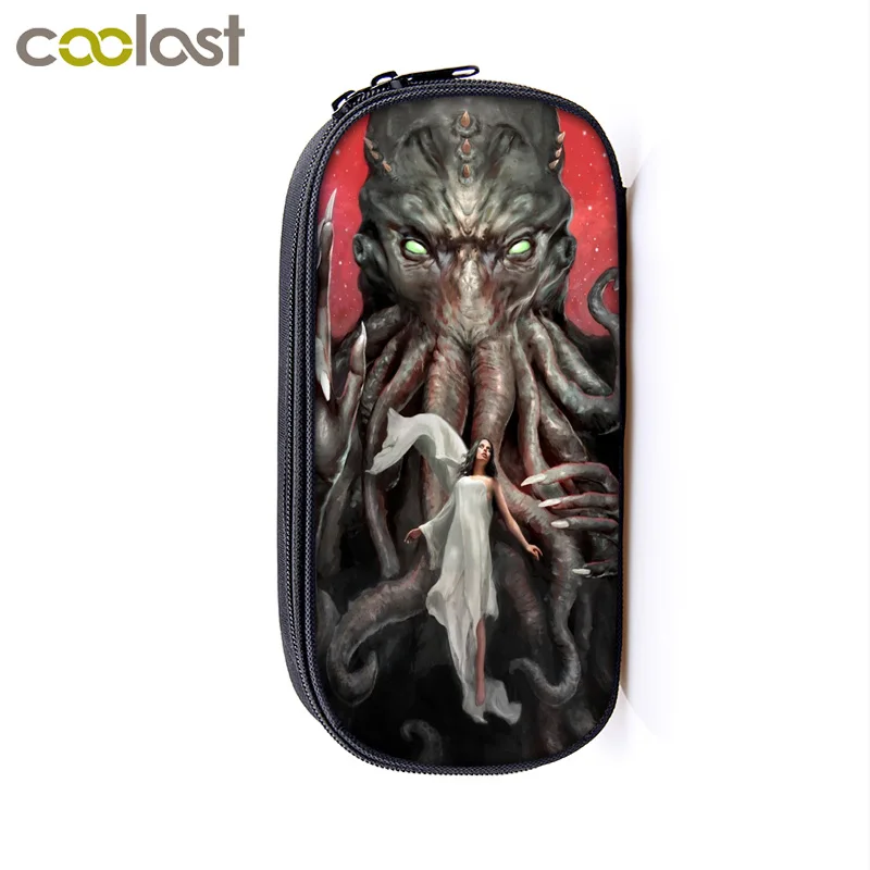 Косметический Чехол Cthulhu R'lyeh Octopus Dragon, сумка для карандашей, школьный чехол для подростков, держатель для карандашей, Детская стационарная сумка, косметички - Цвет: qbbcthulhu01