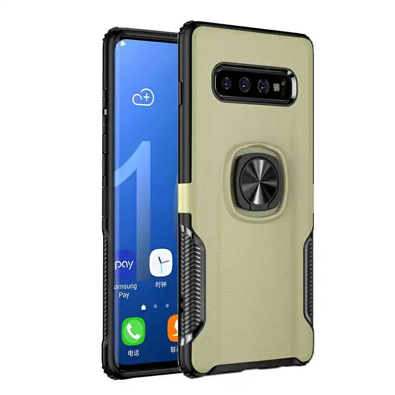 

Soft Silicone Case For Samsung A5 A7 A9 2018 Metal Ring Invisible Bracket Phone Cover For Samsung A8 plus 2018 a9 Pro 2018