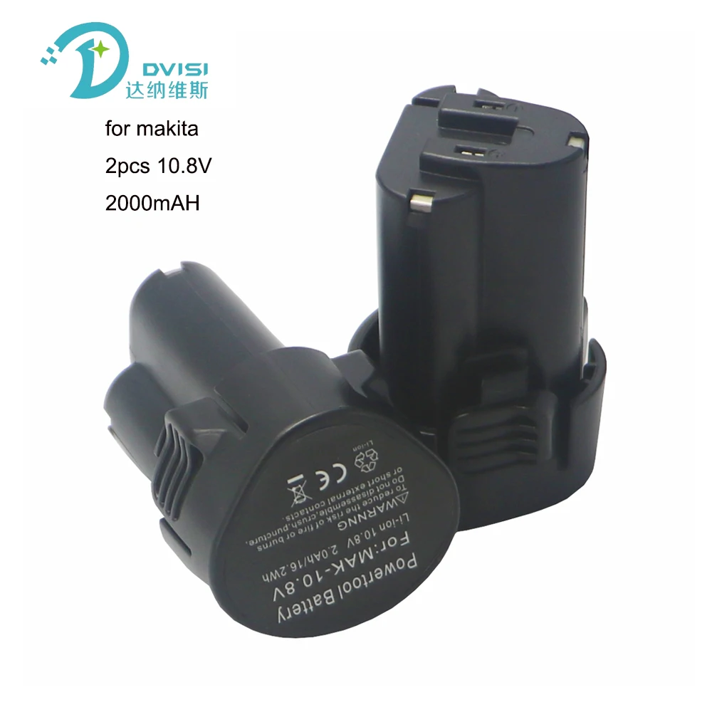 Запасной литий-ионный аккумулятор для MAKITA 10,8-6 2000-4 BL1013 BL1014 194550-9, 2 шт./Лот, 194551 в, 195332 мАч, электроинструмент
