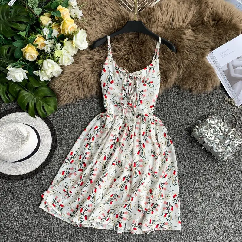 2019 новые модные женские платья пляжное платье без бретелек рукавов с