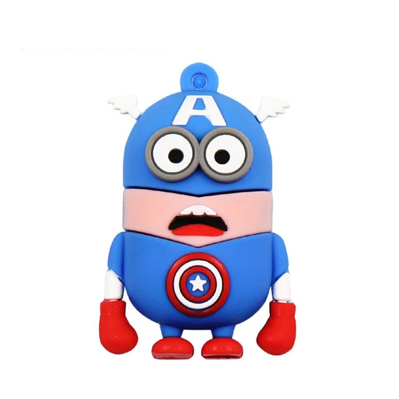 Мультяшный флеш накопитель Super Hero minions usb 64 ГБ 32 16 8 4 ГБ|USB флэш-накопители| |