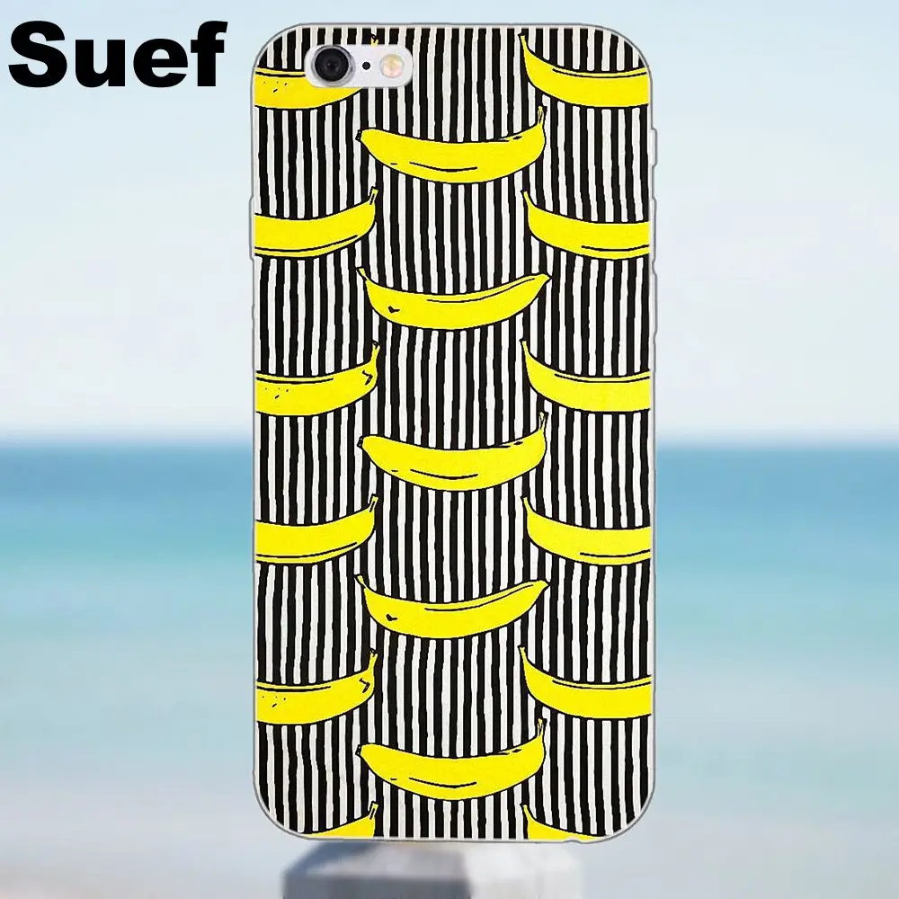 Suef для iPhone 4 4S 5 5S 5C SE 6 6S 7 8 Plus X Samsung Galaxy J1 J3 J5 J7 A3 A5 2016 2017 мягкий узор телефон Фрукты