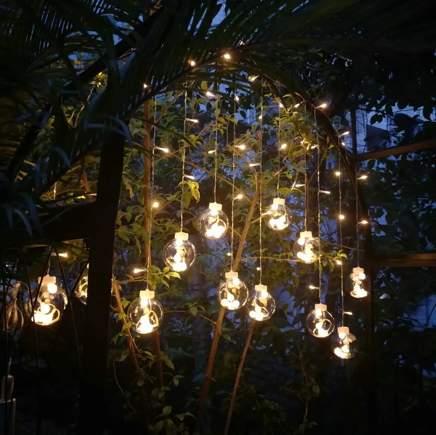 JSEX LED Ball Lighting String Cutains Lights 2 5 м белый/RGB праздничное освещение сказочные огни