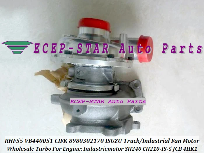 Турбокомпрессор RHF55 VB440051 CIFK 8980302170 для ISUZU Truck Industrial Motor Industriemotor SH240 CH210-IS-5 JCB 4HK1 |
