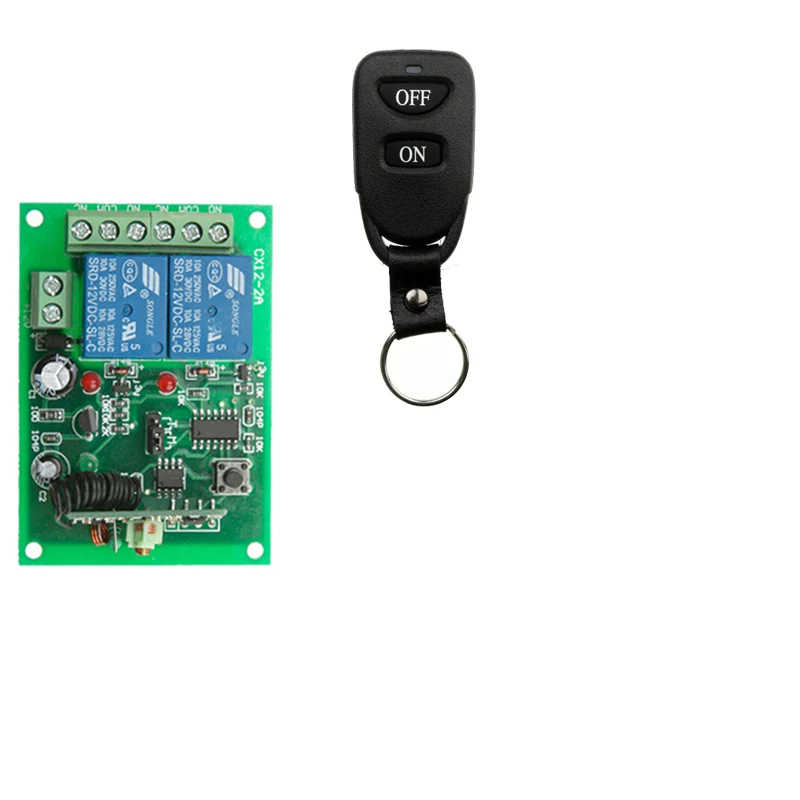 New DC12V 10A 2CH Remote Control Light Switch Relay Output Radio Receiver Module and Belt buckle Transmitter | Электроника