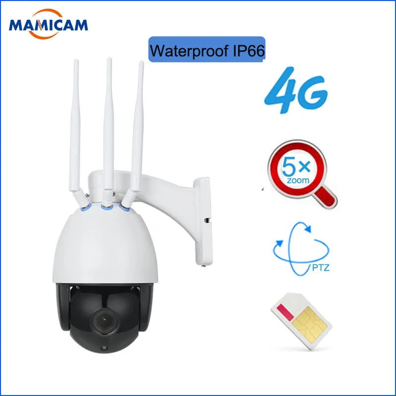 Камера для наружной двери, 4G, sim-карта, HD 1080 P, 5X зум, купольная ip-камера, ночное ИК, 60 м, CCTV Cam, TF карта, двухсторонняя аудио DHL