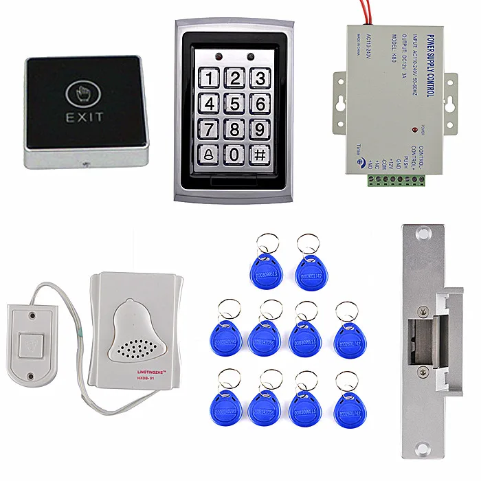 RFID 125 кГц клавиатуры Управление доступом безопасности Системы Kit + Электрический