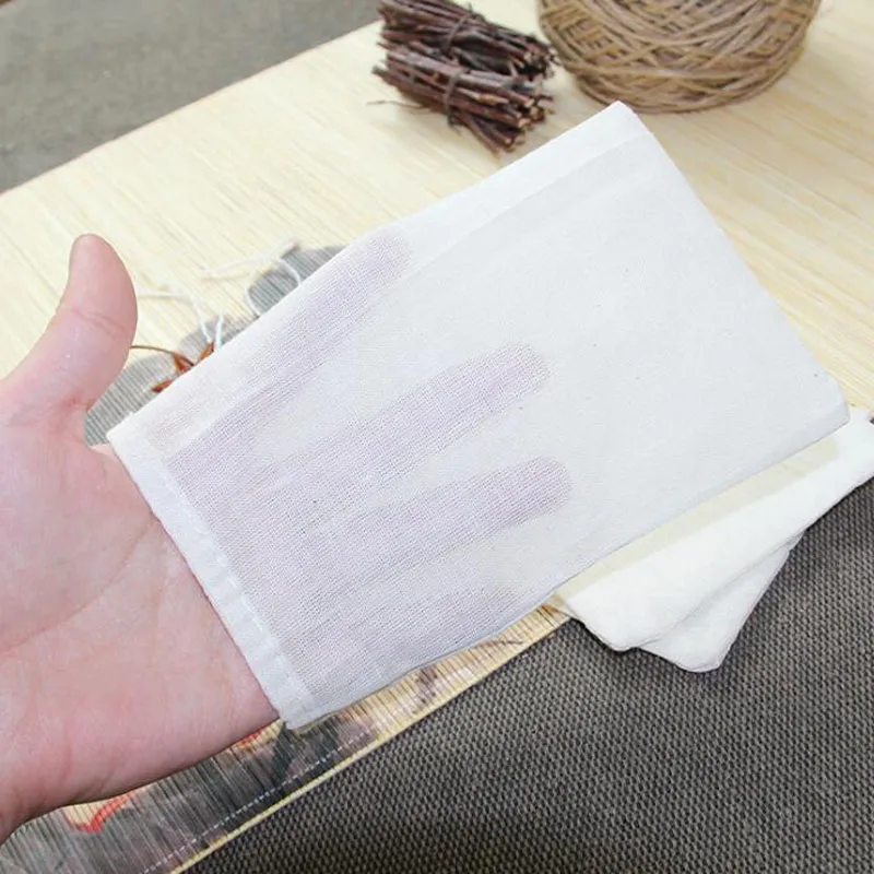 

500pcs Pure Cotton Cloth Filter Bags 100 X 150mm Seasoning Halogen Medicine Herbal Bag Natural Cotton Yarn Bag No Bleach ZA6254