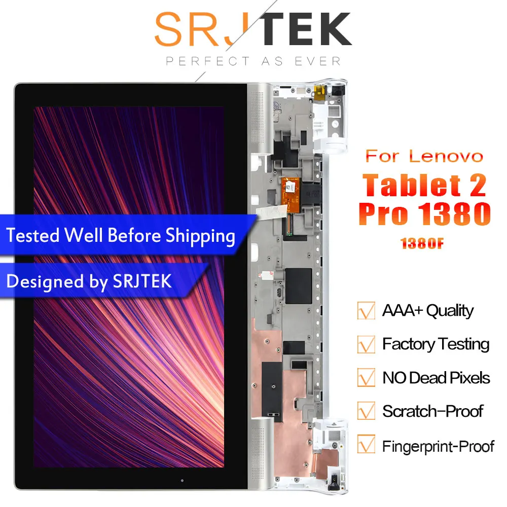 ЖК дисплей SRJTEK 13 3 дюймов для Lenovo Yoga Tablet 2 Pro 1380 1380F матричный сенсорный экран