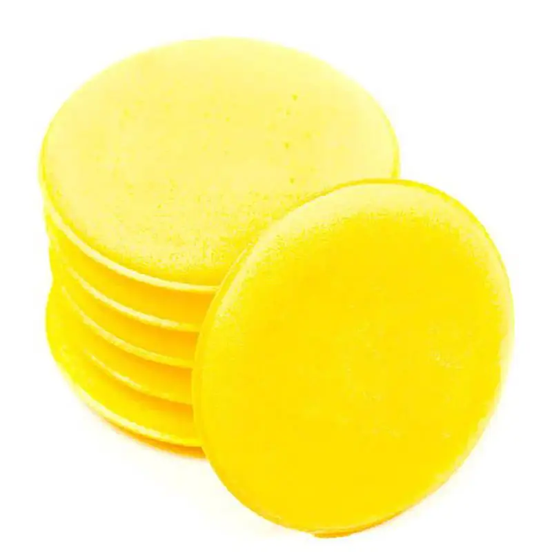 12 шт. автомобильный воск для полировки Губка из пены рук мягкий желтая губка
