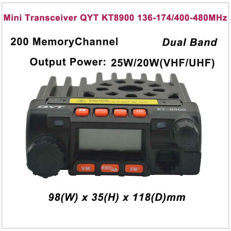 QYT KT 8900 KT8900 мини трансивер VHF136 174/UHF400 480MHz мобильный автомобильное мобильное