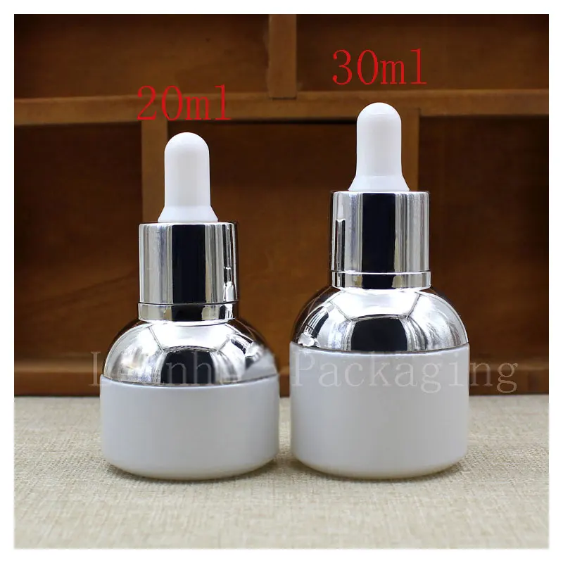 20ml 30ml White Essential oil Vials, Empty Makeup Containers, Empty Cosmetic Containers, Alibaba-Express Glass Cosmetic Bottles