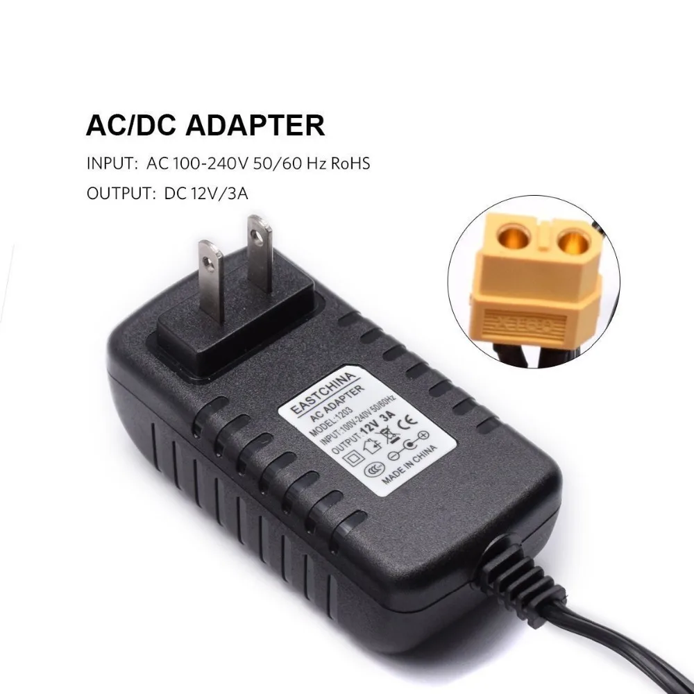 12V 3A AC/DC Lipo зарядное устройство адаптер питания XT60 разъем для ISDT STRIX аккумуляторов