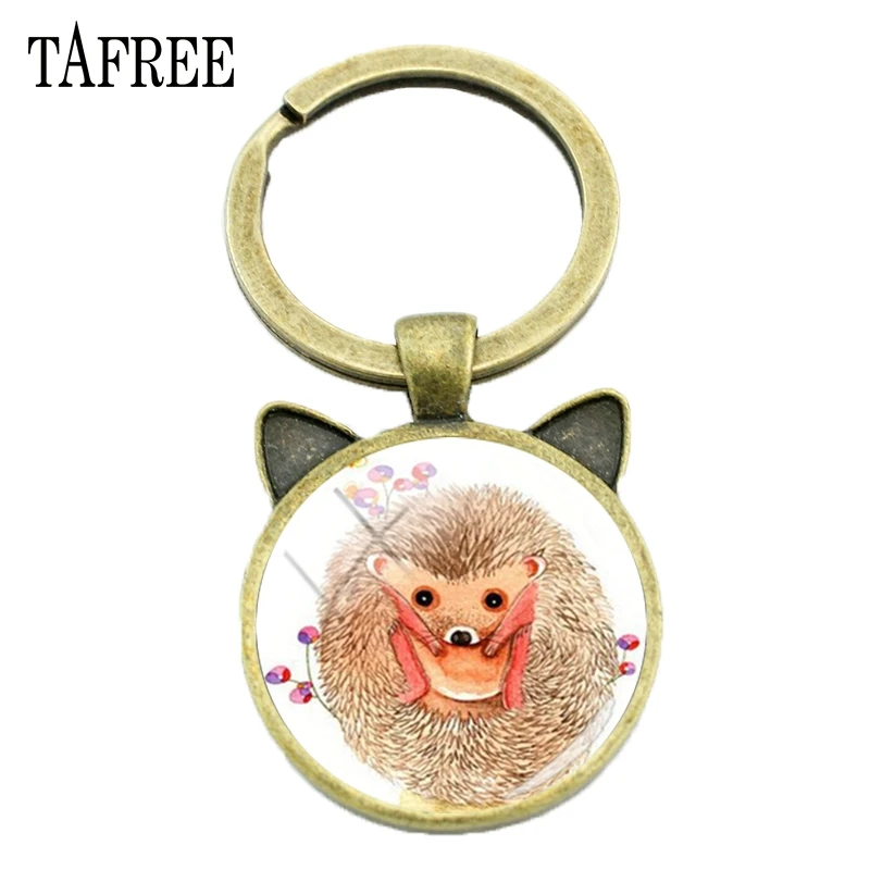 Брелок для ключей TAFREE милый брелок в виде животного ежика художественное