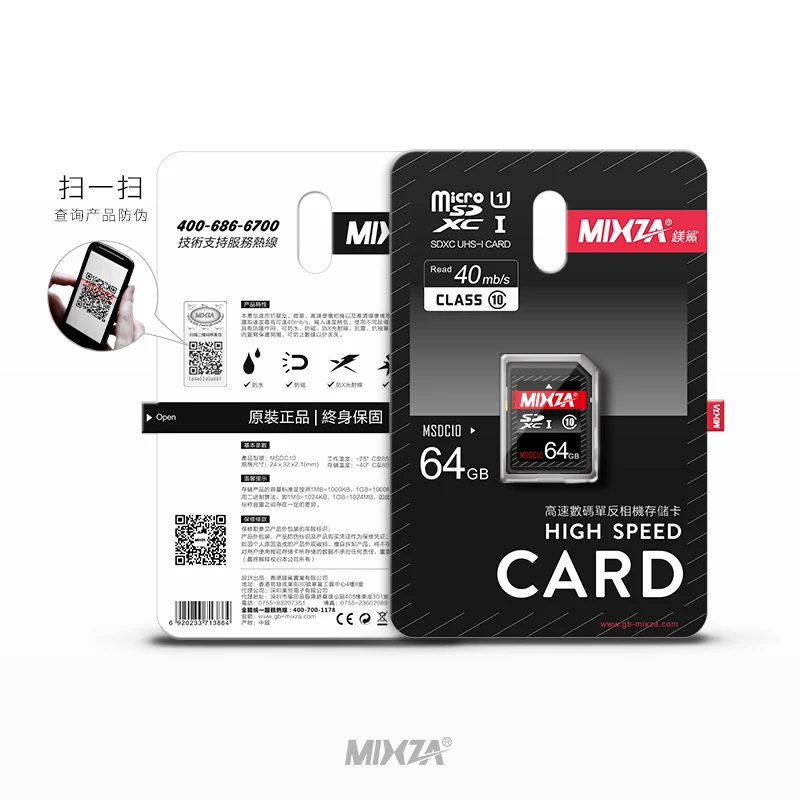 Бренд MIXZA SD карта 8 16 32 64 ГБ SDHC SDXC класса 10 UHS-I флэш-карта памяти для Canon Nikon Casio Fujifilm