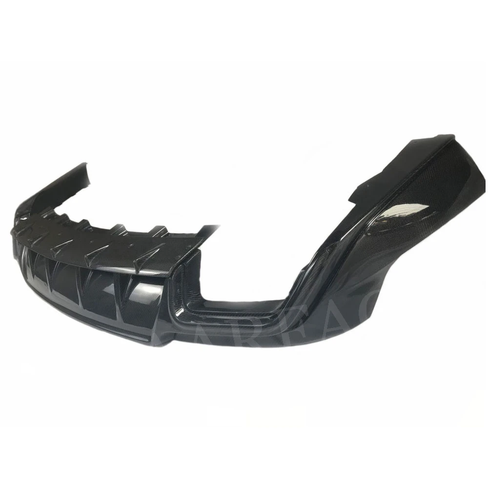 Углеродного волокна диффузор губа на задний бампер спойлер MS Стиль подходит для