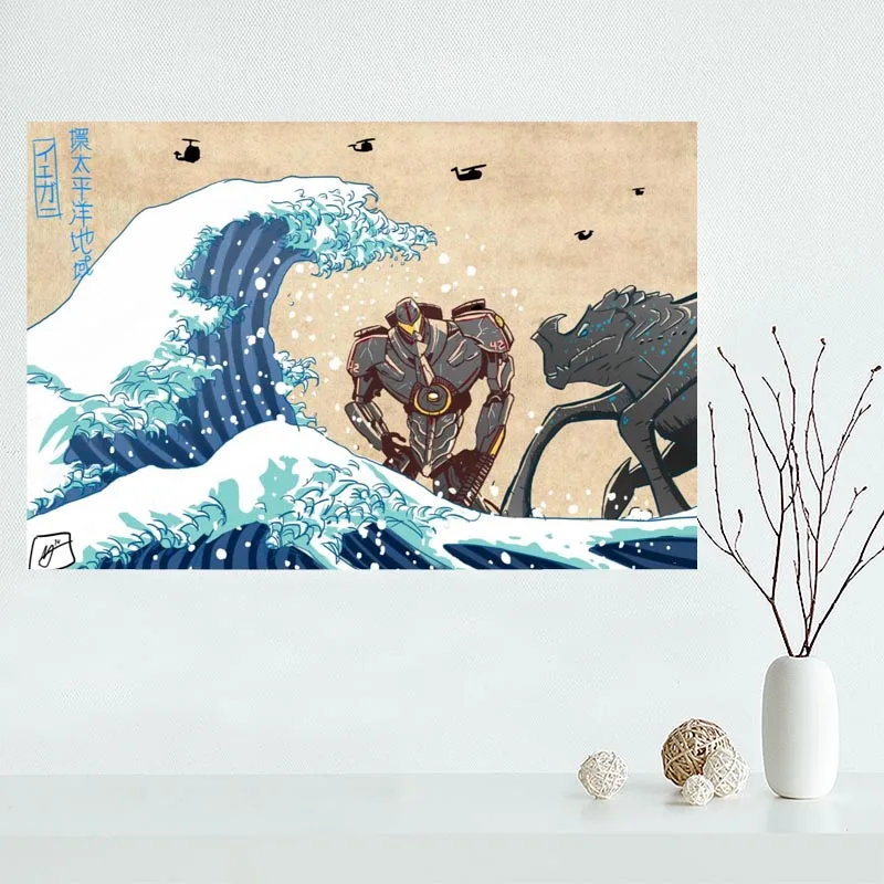 На заказ Katsushika Hokusai большая волна холст живопись плакат домашний декор ткань