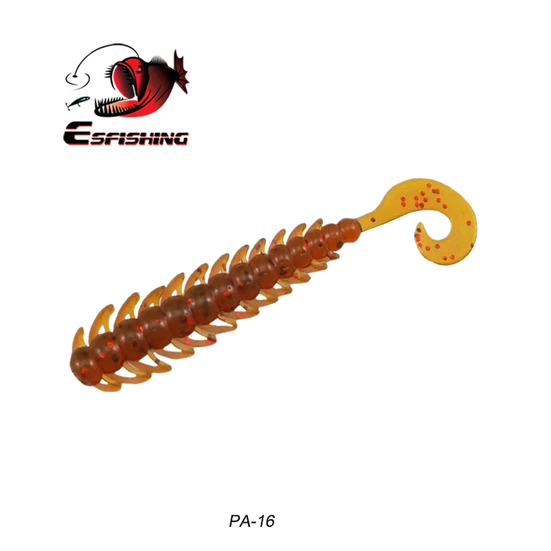 PA16 Esfishing,, мягкие приманки, рок Bugsy, 70 мм, 12 шт., приманки для ловли карпа, окунь, зунд, щука, приманка для ловли на крючок, зимняя рыба - Цвет: PA16
