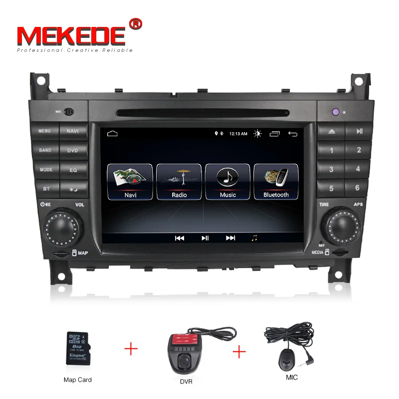 add dvr Mekede android8.1 Автомобильный мультимедийный gps dvd-плеер для Mercedes Benz Sprinter C Class W203 C200 Viano Vito CLK W209 - Цвет: add dvr
