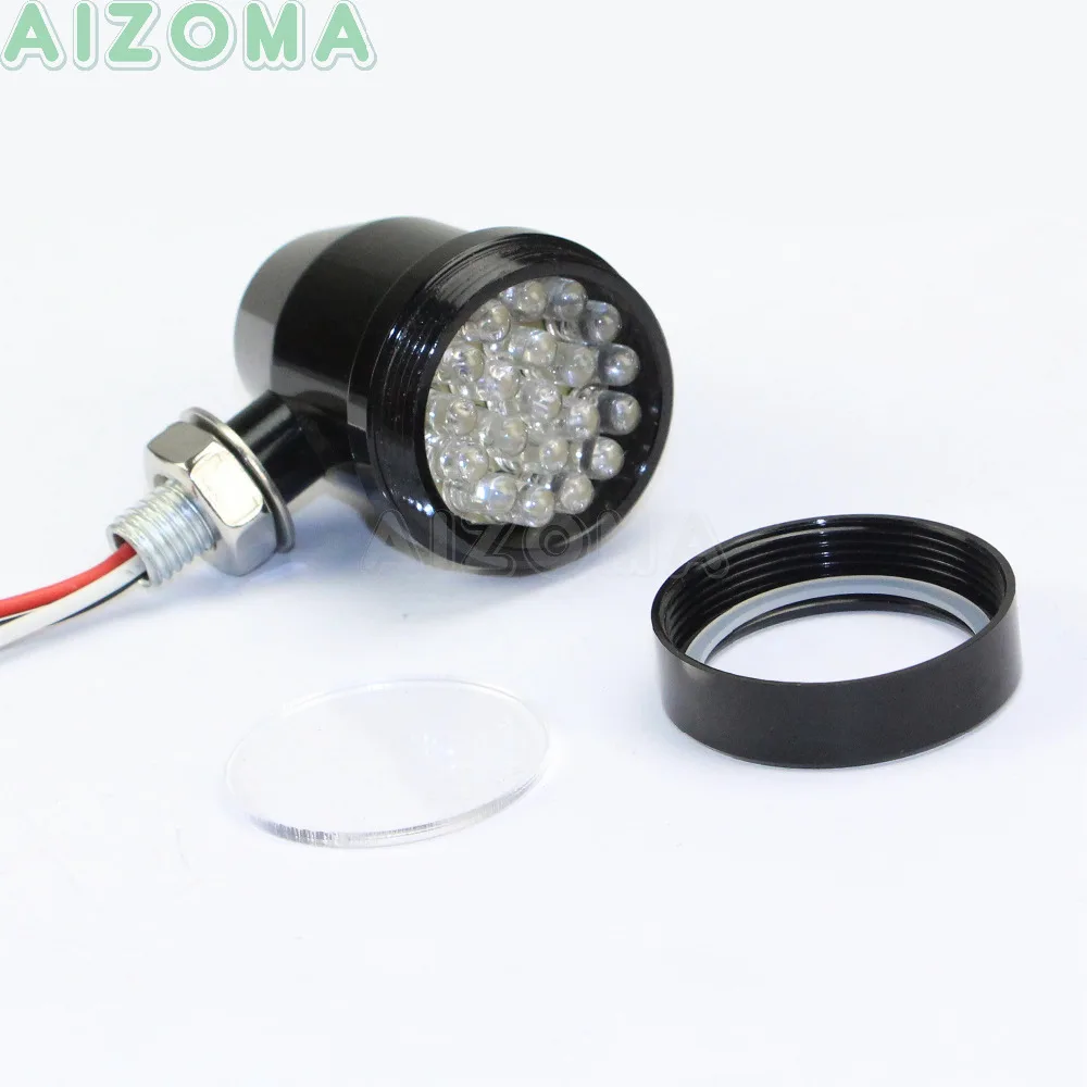 Universal LED Turn Signal Indicators Light Amber Flasher Lamp Rear Front Blinker For Harley Sportster Super Low Roadster Iron883 |