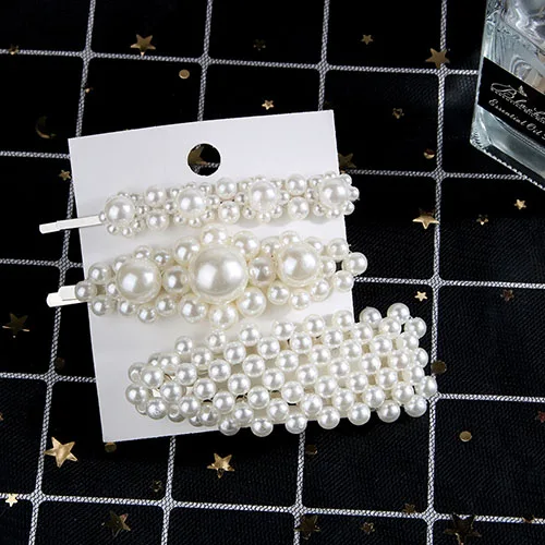 29 silver set 5 шт./компл. Корея металла, полностью покрытые жемчугом или бусинами, заколки для волос для женщин контактный зажим для волос заколка для волос Головные уборы заколки аксессуары и украшения украшение для волос - Окраска металла: 29 silver set