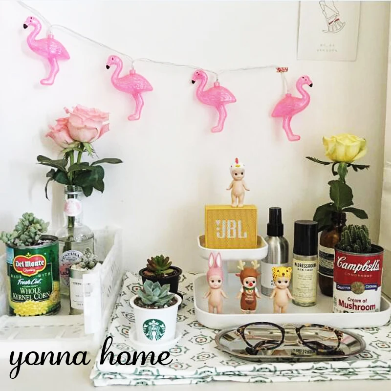 10LED Феерические огни Фламинго Декоративная светодиодная ночная лампа для девичьей комнаты, дома, внутри и снаружи, на вечеринках и на патио Decoration on