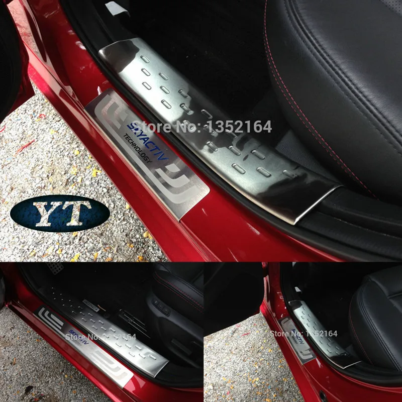 

Auto inner and exterior Door sill plate scuff plate for Mazda 6 atenza 2014 2015, 8pcs/lot,stainless steel