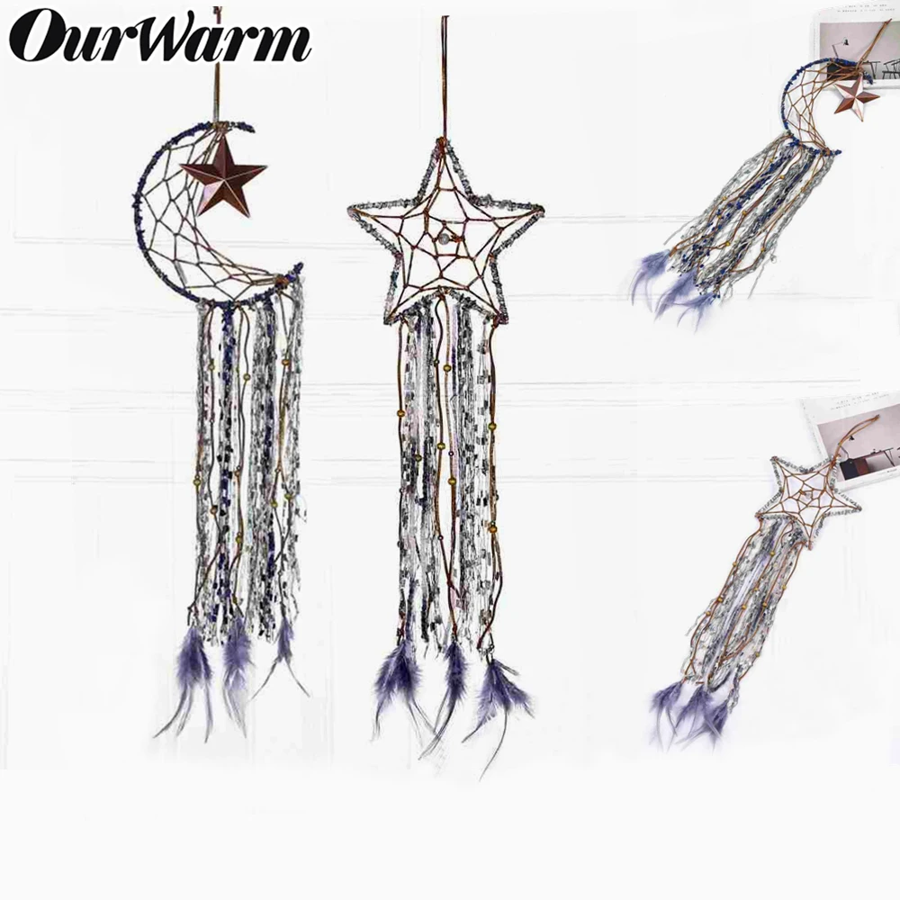 OurWarm Moon Star Ловец снов Eid Mubarak вечерние настенные украшения для дома ручная работа