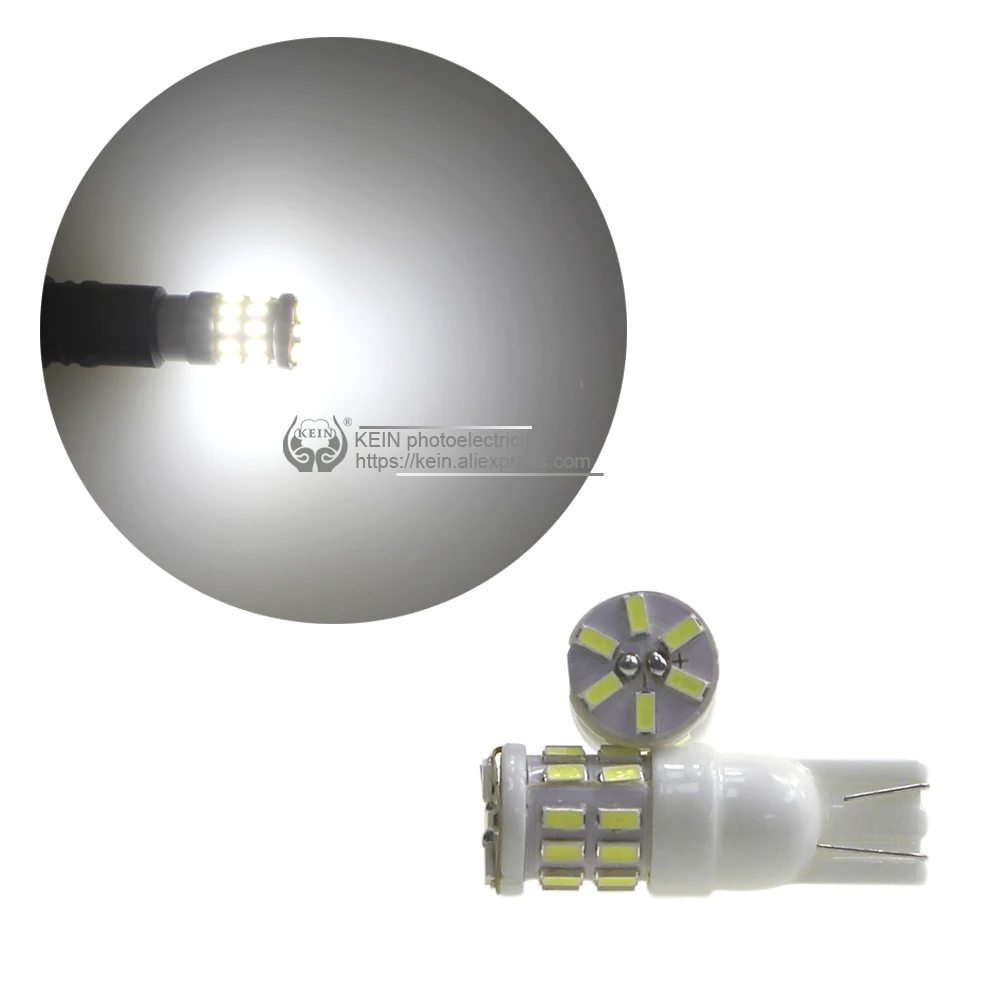 KEIN 2 шт. керамика 30smd T10 W5W 194 светодиодный автомобильный светильник Внутренняя