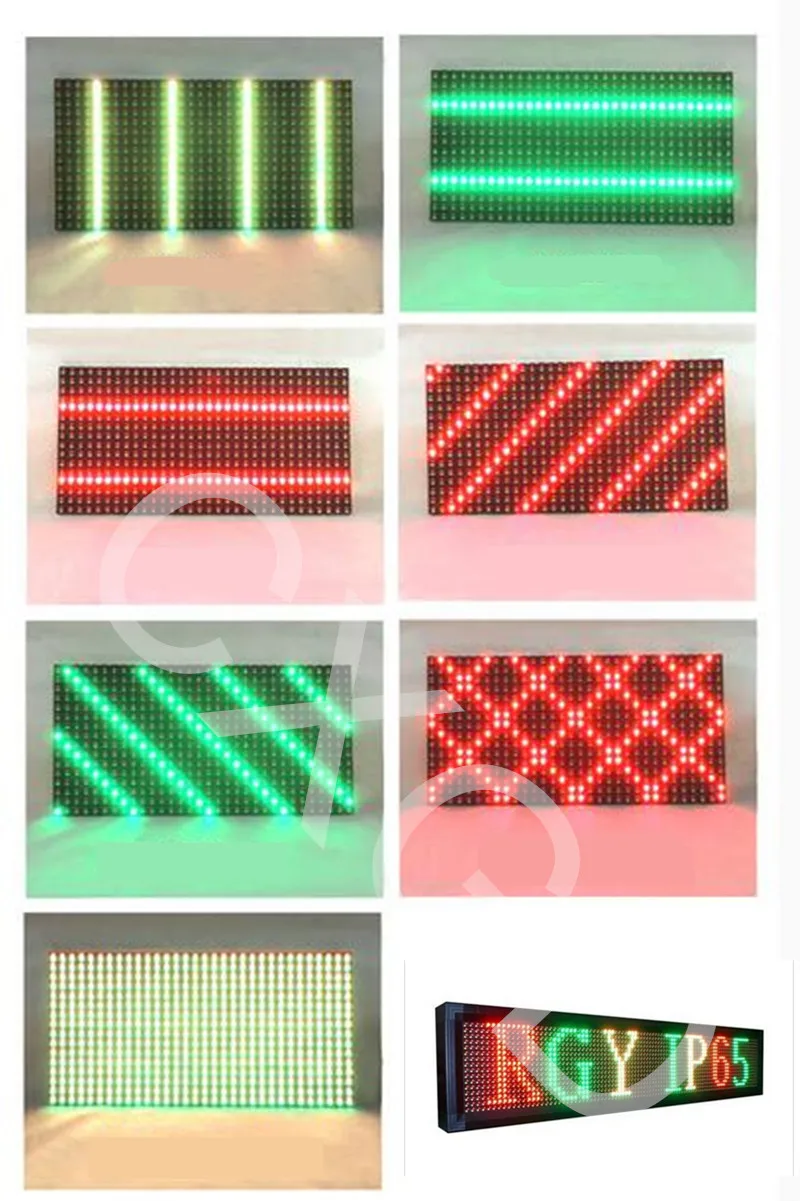 

P10 16X32dot semi outdoor LED Display Module in Tri-color LED display double color sign panel for P10 indoor led display
