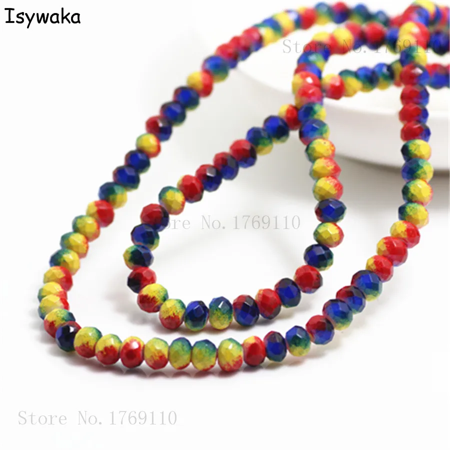 

Isywaka модные 4x6 мм 50 шт Рондель Австрия граненые Хрустальные стеклянные бусины Свободные Круглые бусины для изготовления ювелирных изделий No...