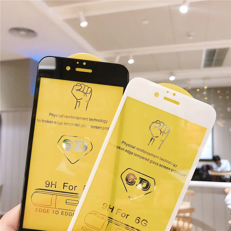 6D полное покрытие закаленное стекло для iphone 11 Pro 8 7 6 6S Plus X XS MAX iphone 7 8 x защита экрана защитное стекло на iphone 7
