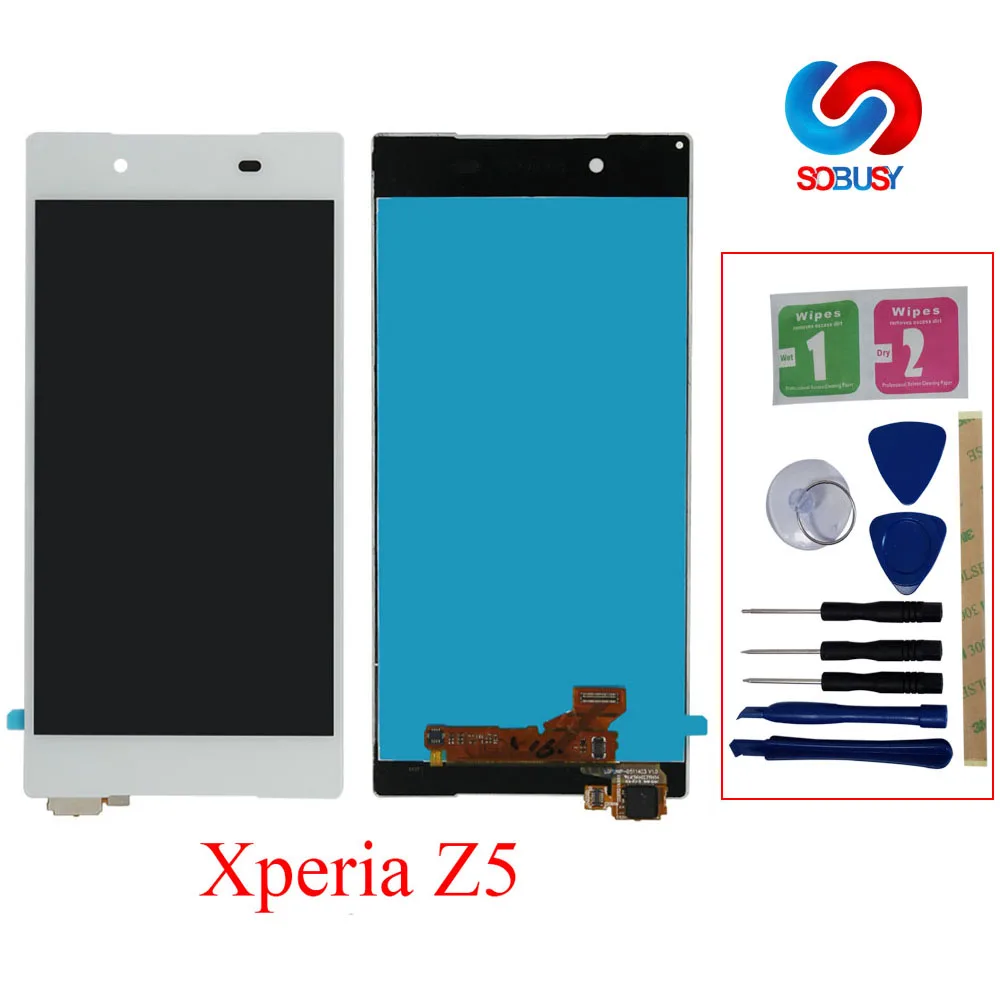 Оригинальный ЖК экран и рамка для Sony Xperia Z5 сенсорный дигитайзер в сборе SONY Dual E6653