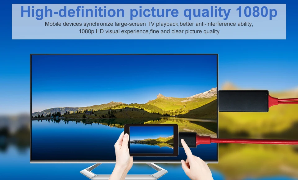 Для Lightning 8 Pin HD tv stick адаптер 1080P для apple tv для iPhone 7 6S Plus для chromecast для hdmi для cromecast