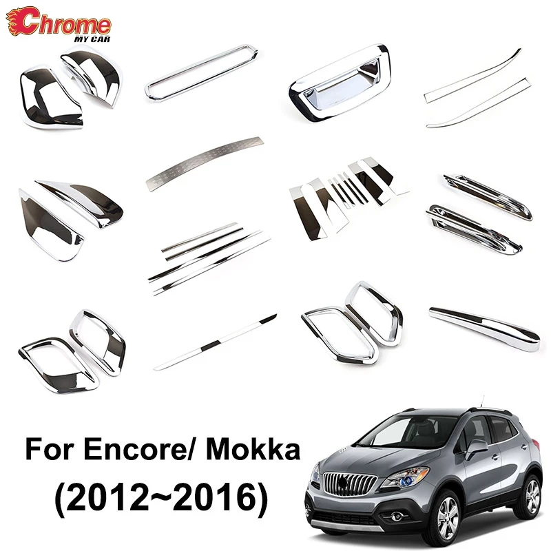 Для Buick Encore/Opel/Vauxhall Astra Mokka 2013 2014 2015 2016 Хром Внешний туман светильник двери окна