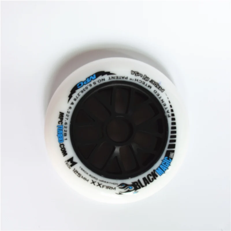 White 125mm 6 шт. MPC черная магия SRC XXFirm белый 125 мм Профессиональный Ультрамарафон колеса Inline Скорость коньки колеса Дорога трек катание - Цвет: White 125mm
