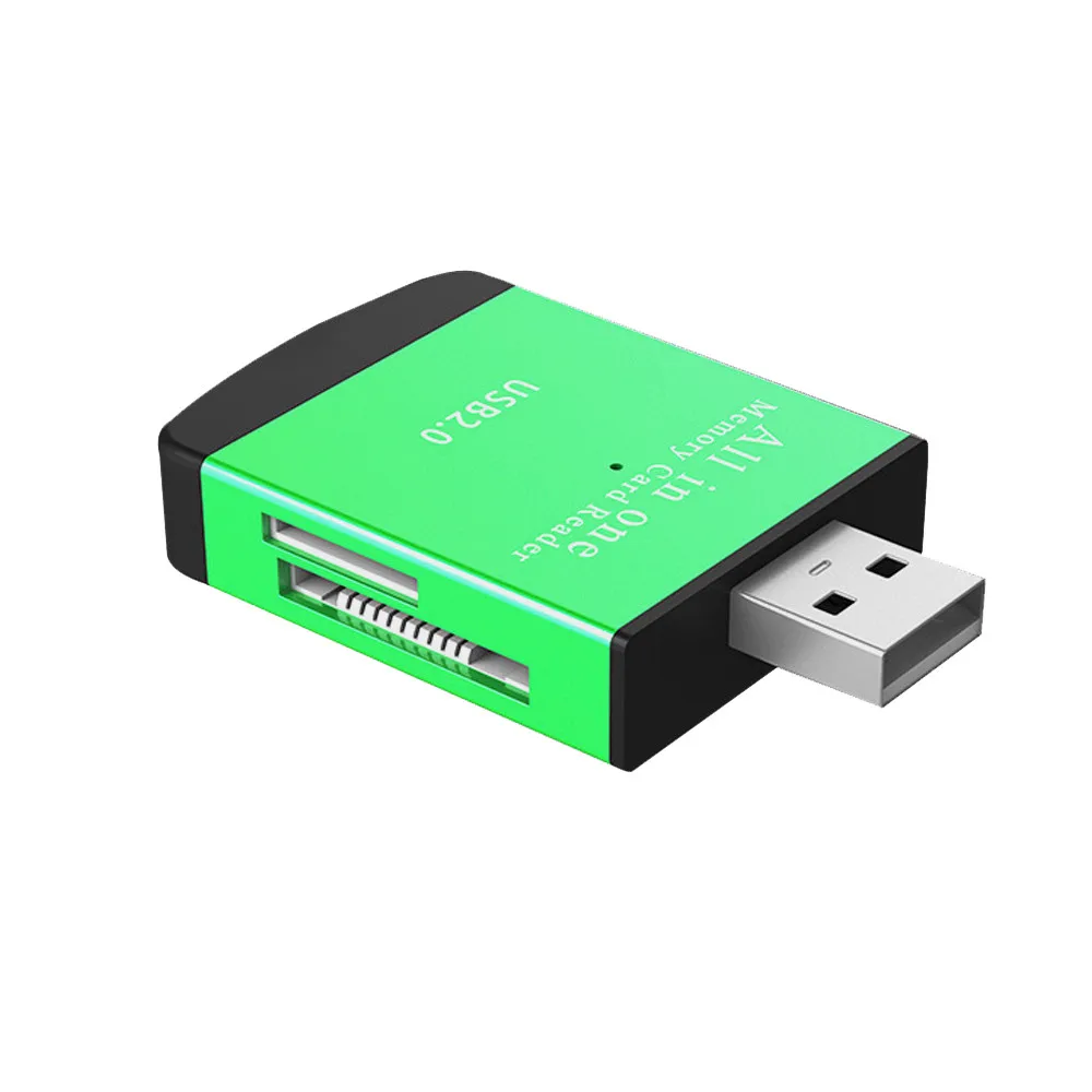 480Mbps High-Speed USB2.0 4-in-1 Compact Flash Multi Memory Card Reader Adapter TF MicroSD MS#T2