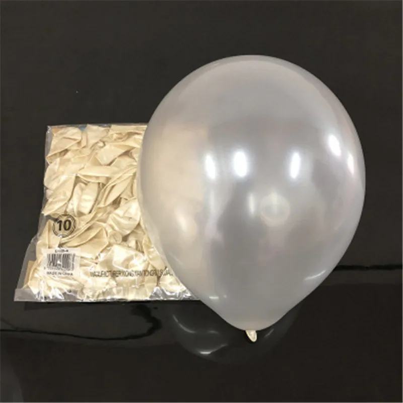 10Pcs White 10 шт./лот 10 дюймов 1,5 г вечерние шары латексные шары для дня рождения, украшения для свадебной вечеринки - Цвет: 10Pcs White