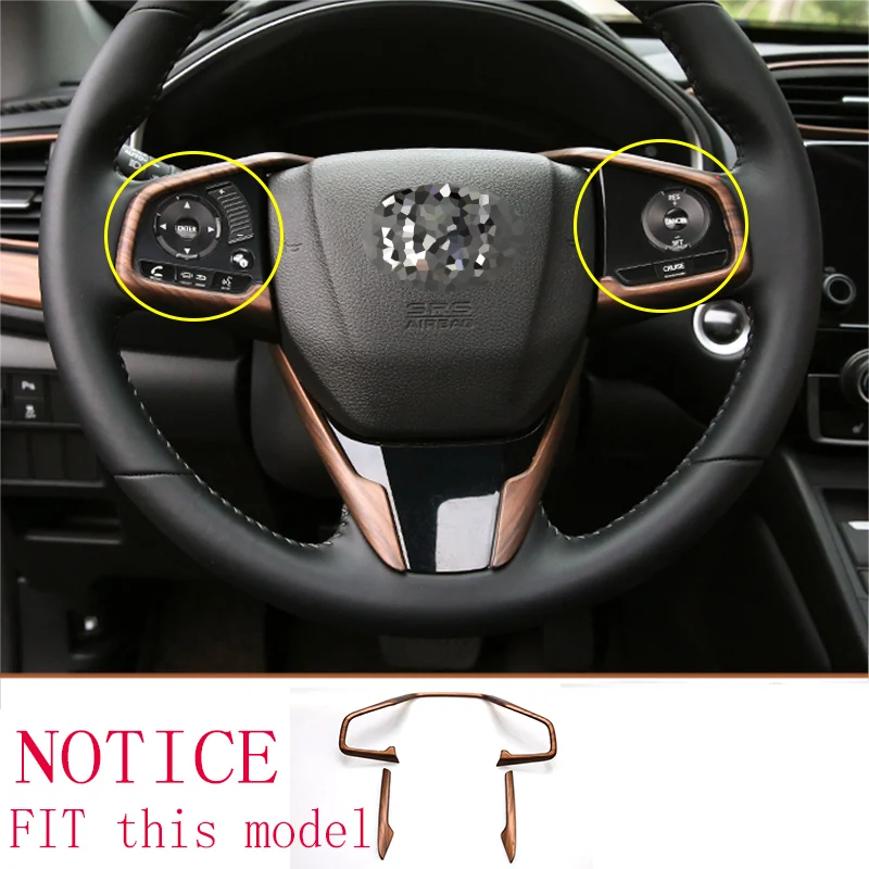 3PCS Для Honda CR-V CRV персик под дерево внутренняя отделка покрытие формирующая рамка украшение автомобиля аксессуары для укладки - Цвет: 3PCS
