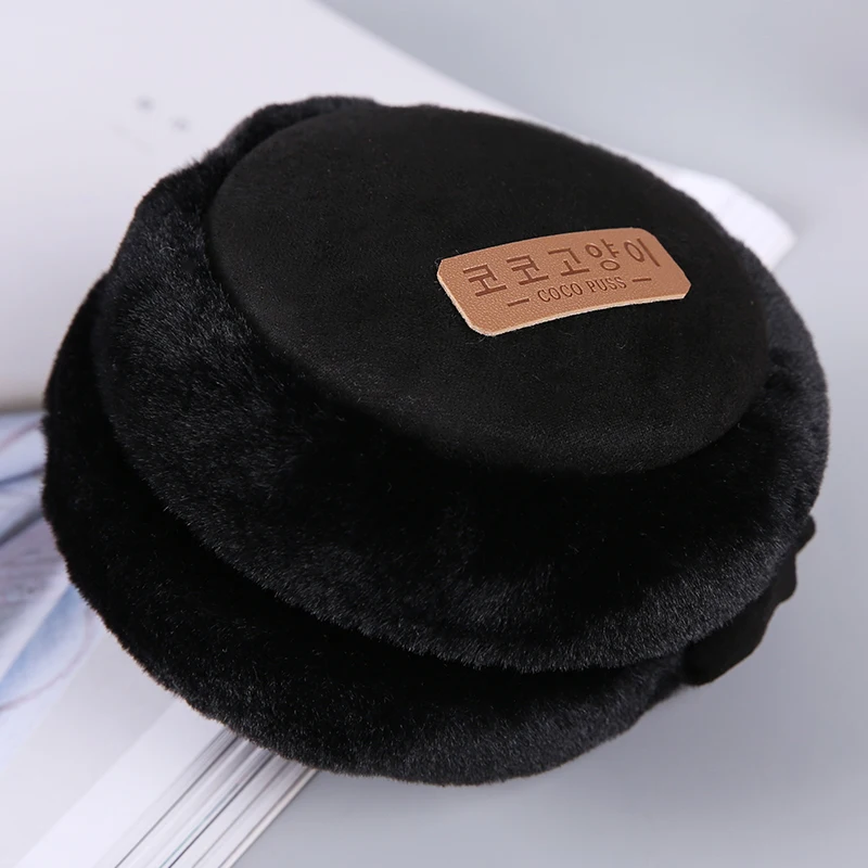 Earmuffs Women Solid Plush Plus Velvet Elegant Warm Winter Womens Ear Korean Style All-match Kawaii Trendy Earmuff Simple Daily