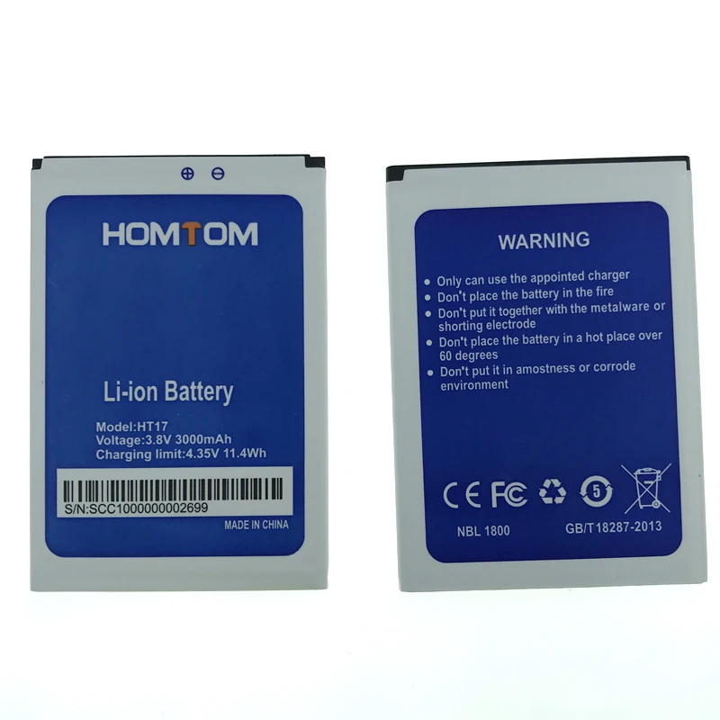 Высокое качество HT17 батарея для HOMTOM HT17 HT17 Pro мобильный телефон замена+ номер отслеживания