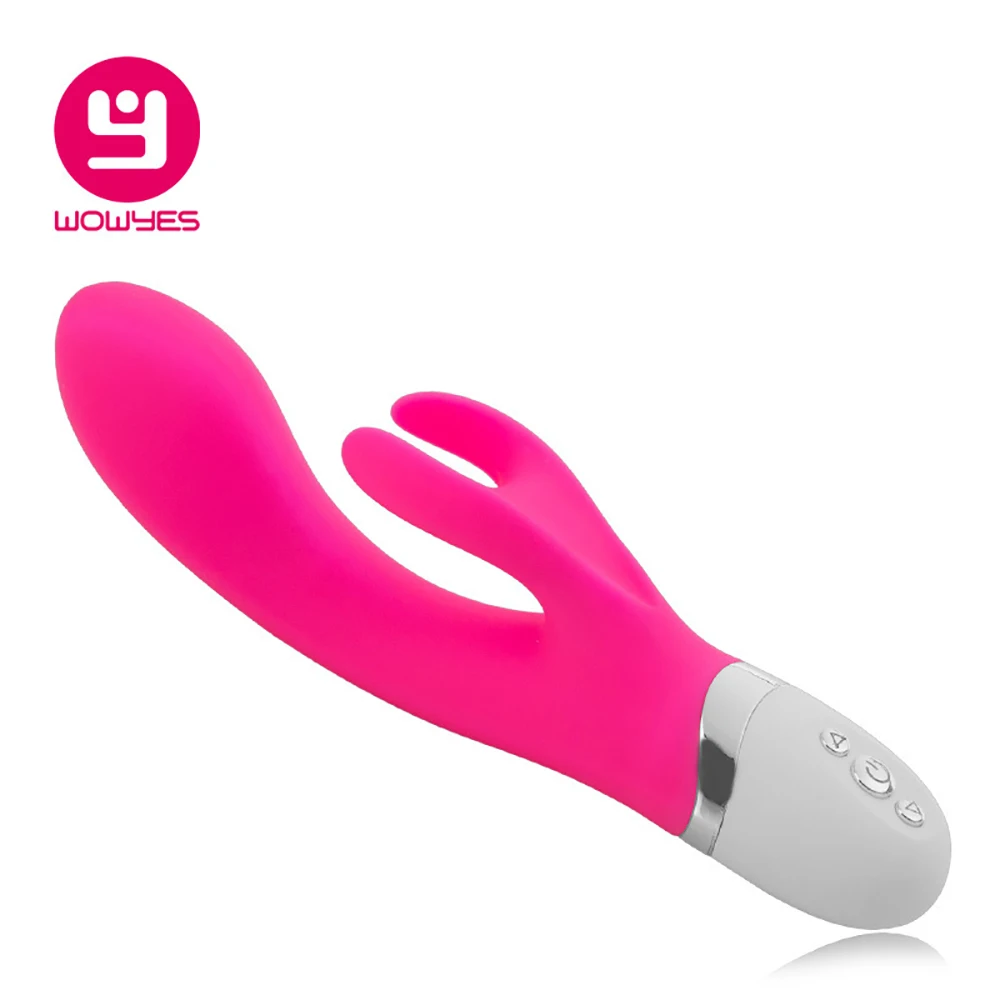 Wowyes G-spot кролик вибратор перезаряжаемый водостойкий вибрирующий фаллоимитатор