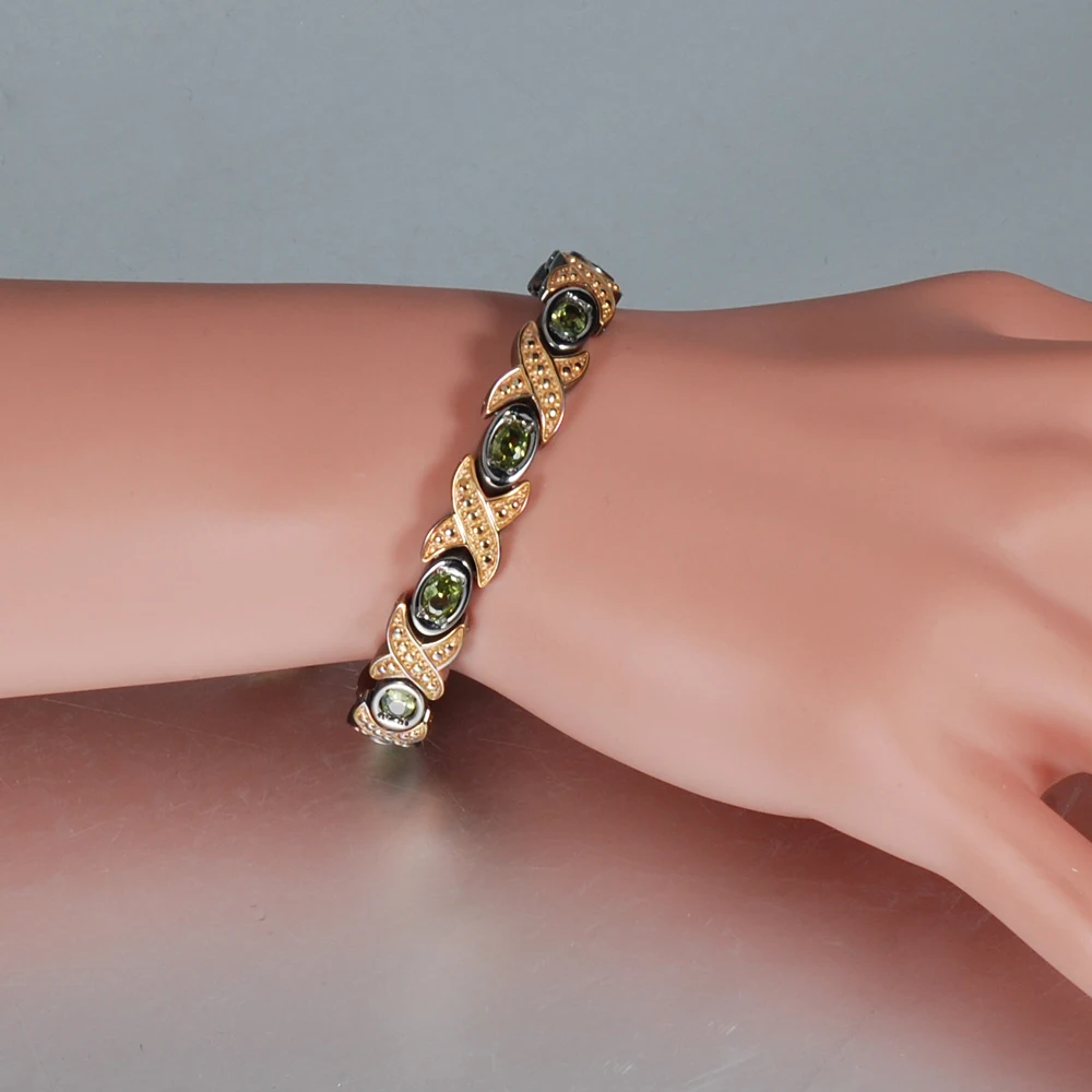 Wollet ювелирные изделия титановый браслет для женщин золотого цвета заполненный